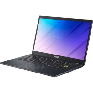 ASUS laptop open with colorful screen, ideal for work and study.