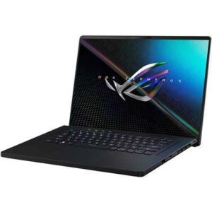 Gaming laptop with RGB keyboard and sleek design for gaming and productivity.